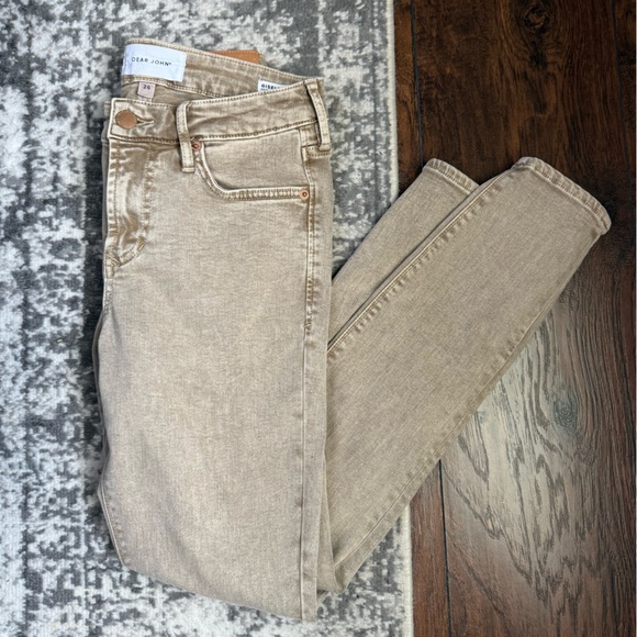 Dear John Gisele High Rise Skinny Jeans color Biscotti size 26 - Picture 7 of 9